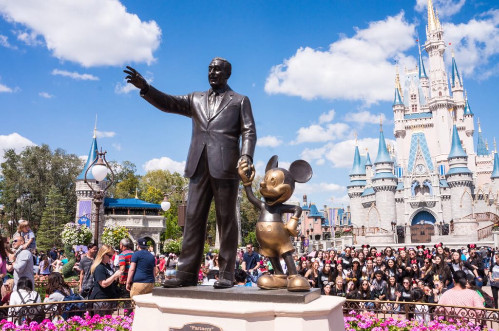 Walt Disney and Mickey Mouse Statue