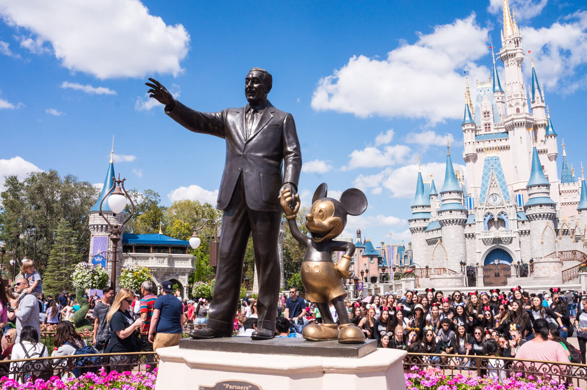 Walt Disney and Mickey Mouse Statue