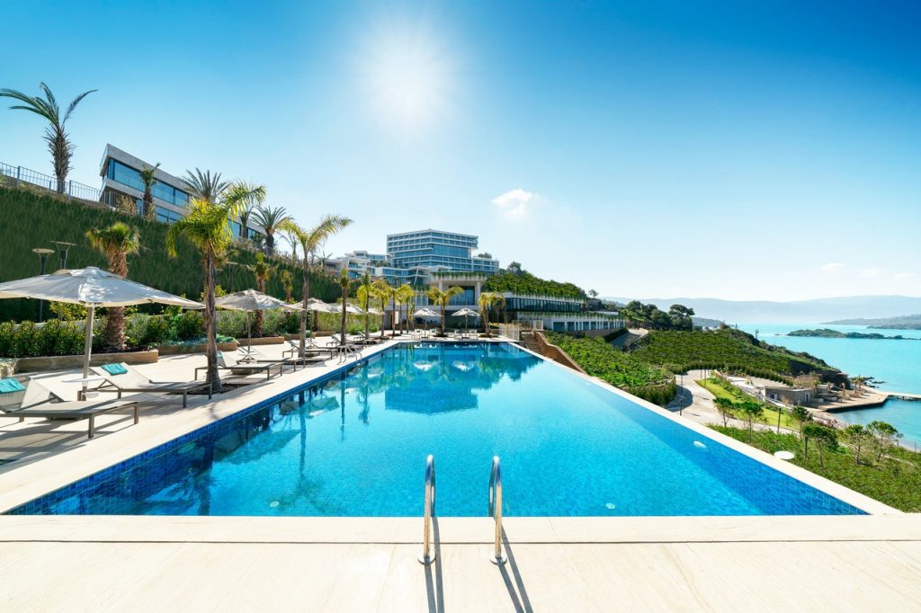 Hotel in a sunny day